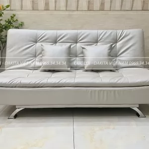 [ SANG TRỌNG ]SOFA BED + GIƯỜNG ĐA NĂNG DAKITA SIMILI TRẮNG KEM DKF-120 [CAO CẤP ]