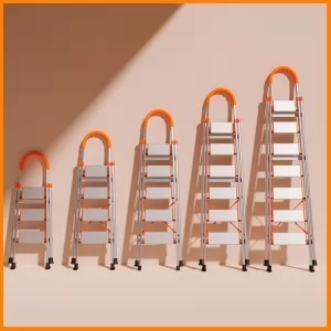 Thang Nhôm Ghế Tay Vịn Trắng [NHẸ – DỄ XÀI – BẬC THANG TO]