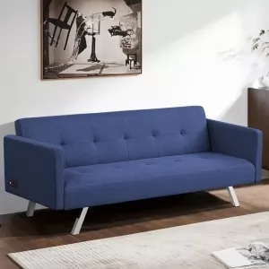 SOFA BED DAKITA MÀU XANH ĐẬM CÓ TAY VỊN [HÀNG CAO CẤP- ĐỔI MỚI 90 NGÀY - GIÁ TẠI KHO]