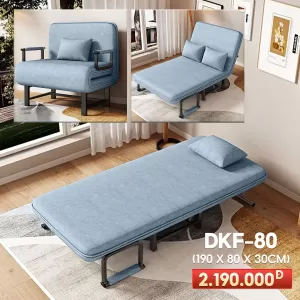 [Rộng 80cm] Giường Ngủ Thành Ghế DAKITA DKF-80 - Màu Xanh Ngọc