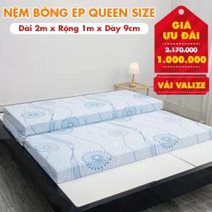 Nệm Bông Ép Queen Size Nhiều Kích Thước