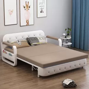 Ghế Sofa Giường DAKITA DKB-912 Kem Có hộc tủ - Giường Ngủ Thông Minh Gấp Thành Sofa [ GIÁ SIÊU RẺ ]