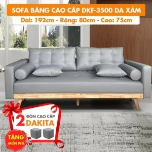 Sofa Băng Cao Cấp Xuất Khẩu DKF-3500 MÀU DA XÁM