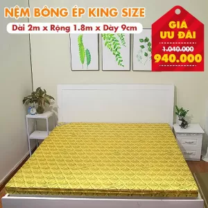 Nệm Bông Ép King Size Nhiều Kích Thước