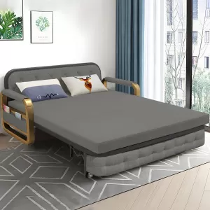 [MÀU ĐẸP VẠT LÁ THÉP BỀN HƠN] Sofa Giường Thông Minh DAKITA DKB-912G – Rộng 1M2 – Nệm Tốt – Không Lún.