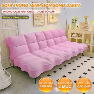 [Màu Hồng] Sofa Giường Lượn Sóng Hàn Quốc Thương Hiệu DAKITA