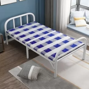 [KHUNG TRÒN - ĐẸP - RẺ] Giường Ngủ Có Nệm Gấp Gọn DAKITA DKN-800 Màu Caro Xanh