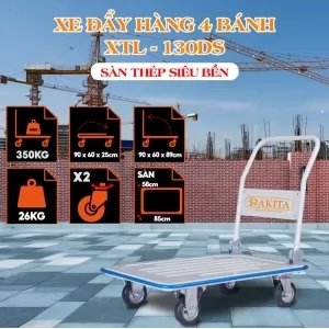Xe Đẩy Hàng 4 Bánh Phong Thạnh XTL 130DS Tải 350kg