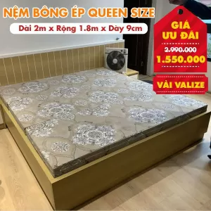 Nệm Bông Ép Queen Size Nhiều Kích Thước