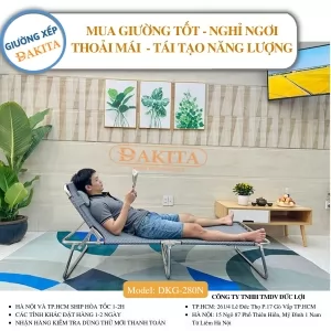 Giường Xếp Đa Năng Cao Cấp DAKITA DKG-280N [Khung Inox vải lưới rộng 80cm]