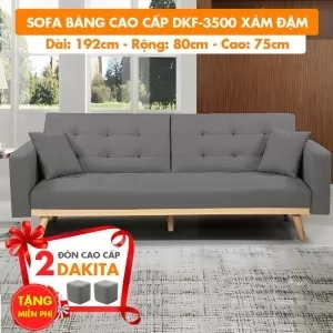 Sofa Băng Cao Cấp Xuất Khẩu DKF-3500 MÀU XÁM ĐẬM