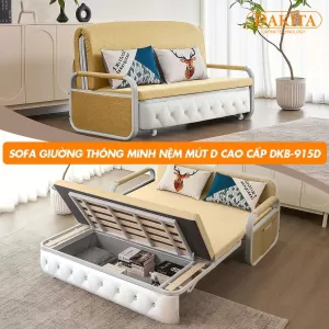 [Rộng 1.58m – Nệm Mút D Cao Cấp] Sofa Giường DAKITA DKB-915D – Êm Ái – Hộc Tủ Gỗ