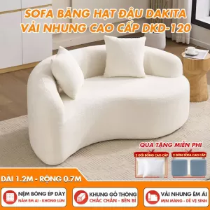 [Rộng 120cm] Sofa Băng Hạt Đậu DAKITA DKD-120 – Vải Nhung Mềm Thoáng Mát