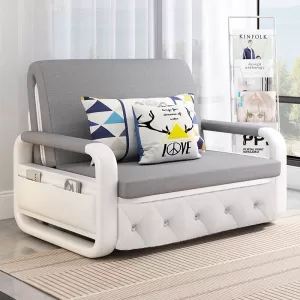 Ghế Sofa Giường DAKITA DKB-910-Xám Có hộc tủ - Giường Ngủ Thông Minh Gấp Thành Sofa [ Vải thoáng mát]