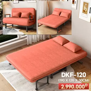 [Rộng 120cm] Giường Ngủ Thành Ghế DAKITA DKF-120 - Màu Cam