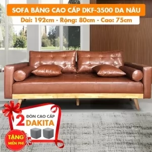 Sofa Băng Cao Cấp Xuất Khẩu DKF-3500 MÀU DA NÂU