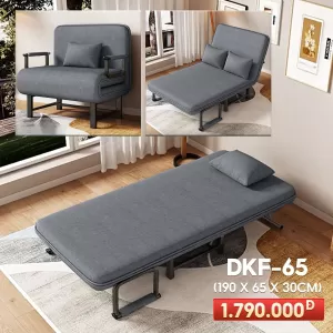 [Rộng 65cm] Giường Ngủ Thành Ghế DAKITA DKF-65 - Màu Xám Đậm