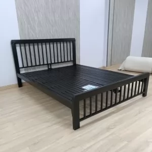 Giường Sắt Hộp Kiểu Đơn Đen/Trắng Kem