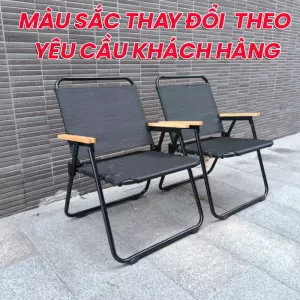 GHẾ XẾP CÂU CÁ, CAFE, PINIC, DÃ NGOẠI DAKITA TAY GỖ