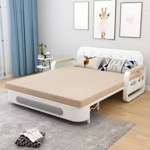 Ghế Sofa Giường DAKITA DKB-912 Kem Có hộc tủ - Giường Ngủ Thông Minh Gấp Thành Sofa [ GIÁ SIÊU RẺ ]