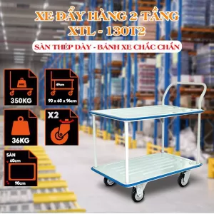 Xe đẩy hàng 2 tầng XTL 130T2 Tải 350kg