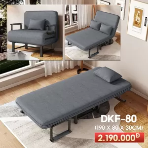 [Rộng 80cm] Giường Ngủ thành ghế DAKITA DKF-80 - Màu Xám Đậm