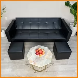 [Simili Đen] Sofa Bed Dakita Có Tay Vịn