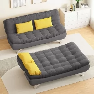 SOFA BED DKF-120 + GIƯỜNG ĐA NĂNG DAKITA NỈ XÁM [CAO CẤP - GIÁ TẠI KHO]