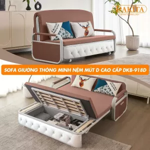 [Rộng 1.88m – Nệm Mút D Cao Cấp] Sofa Giường DAKITA DKB-918D – Êm Ái – Hộc Tủ Gỗ