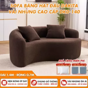 [Rộng 140cm] Sofa Băng Hạt Đậu DAKITA DKD-140 – Vải Nhung Mềm Thoáng Mát