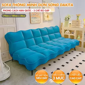 [Màu Xanh Thiên Thanh] Sofa Giường Lượn Sóng Hàn Quốc Thương Hiệu DAKITA
