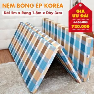 Nệm Bông Ép Giá Rẻ Nhiều Kích Thước
