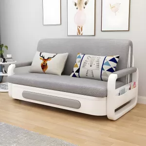 Ghế Sofa Giường DAKITA DKB-910-Xám Có hộc tủ - Giường Ngủ Thông Minh Gấp Thành Sofa [ Vải thoáng mát]