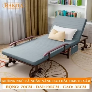 [Rộng 70cm] Giường Nệm Đa Năng DAKITA DKB-70 XÁM