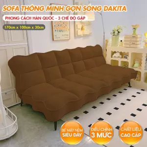 [Màu Nâu] Sofa Giường Lượn Sóng Hàn Quốc Thương Hiệu DAKITA