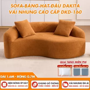 [Rộng 160cm] Sofa Băng Hạt Đậu DAKITA DKD-160 – Vải Nhung Mềm Thoáng Mát