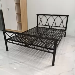 [Nhiều Kích Thước] Giường Sắt Kiểu Cách Điệu DAKITA Màu Đen Và Trắng