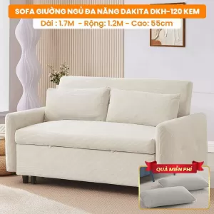 [Rộng 120cm] Sofa Giường Ngủ Đa Năng DAKTIA DKH-120-Vải Nhung Mềm Êm Tải Trọng 500KG