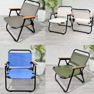 Ghế Cafe Camping Lưng Lưới Ống Tròn Đa Màu Sắc