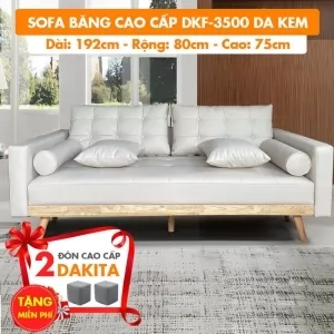 Sofa Băng Cao Cấp Xuất Khẩu DKF-3500 MÀU DA KEM