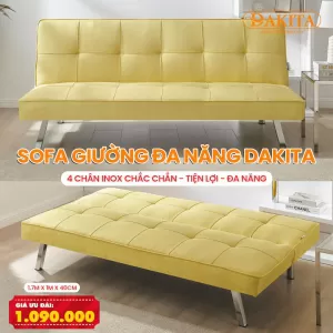 [Rẻ Chưa Từng Có – Màu Vàng Nhung] Sofa Bed Giường Ngủ Cho Phòng Diện Tích Nhỏ