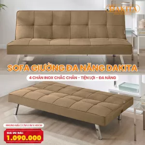[Giá Cực Sốc - Màu Nâu Nhung] Sofa Bed Giường Ngủ Cho Phòng Diện Tích Nhỏ