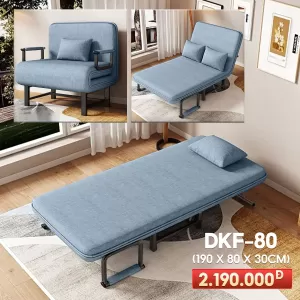 [Rộng 80cm] Giường Ngủ Thành Ghế DAKITA DKF-80- Màu Xám Khói