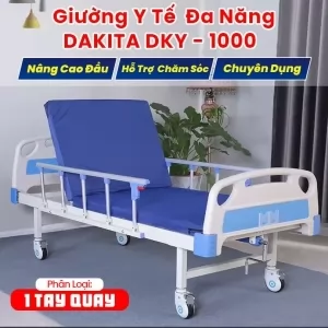 [NÂNG CAO ĐẦU - GIÁ RẺ]. Giường Y Tế Đa Năng DAKITA 1 Tay Quay  DKY-1000
