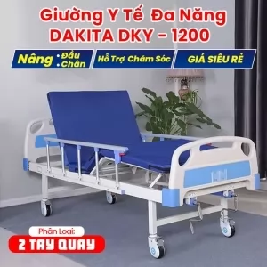 [NÂNG CAO ĐẦU VÀ CHÂN - GIÁ RẺ]. Giường Y Tế Đa Năng DAKITA 2 Tay Quay  DKY-1200