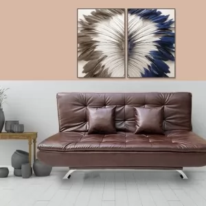 SOFA BED DKF-120 + GIƯỜNG ĐA NĂNG DAKITA SIMILI DA NÂU ĐẬM [CAO CẤP - GIÁ TẠI KHO]