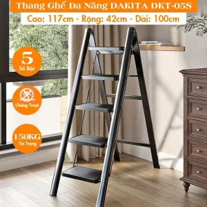 [5 BẬC - BẬC THANG TO]]. Thang Ghế Đa Năng DAKITA DKT-05S – Chữ A 1m 